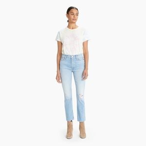 MMother Denim The Dazzler Button Fly Ankle High Waist